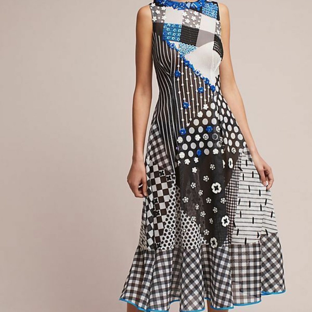 Anthropologie Pankaj & Nidhi Cato Embellished Maxi Dress
